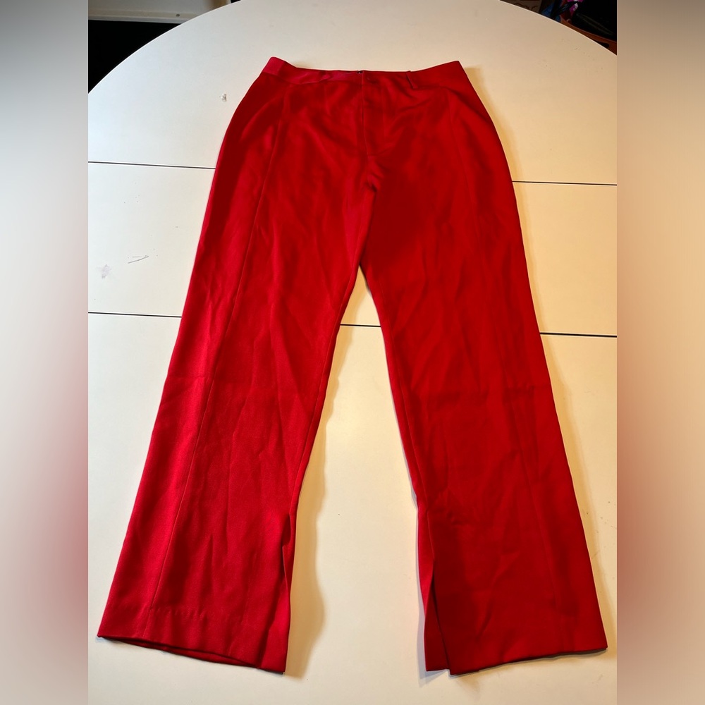 Lulus NWT large red trousers ankle slit